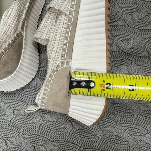 Dolce Vita Doya Neutral Tweed platform Slip On Sneaker ~ 8.5 - Picture 8 of 8